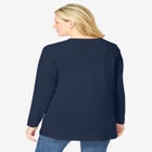 Perfect Long-Sleeve V-Neck Tunic image number null