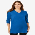 Perfect Long-Sleeve V-Neck Tunic image number null