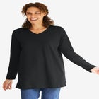 Perfect Long-Sleeve V-Neck Tunic image number null
