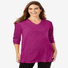 Perfect Long-Sleeve V-Neck Tunic image number null