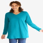 Perfect Long-Sleeve V-Neck Tunic image number null