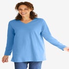 Perfect Long-Sleeve V-Neck Tunic image number null