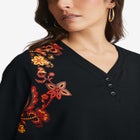 Stretch Cotton Henley Top image number null