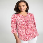 Stretch Cotton Henley Top image number null