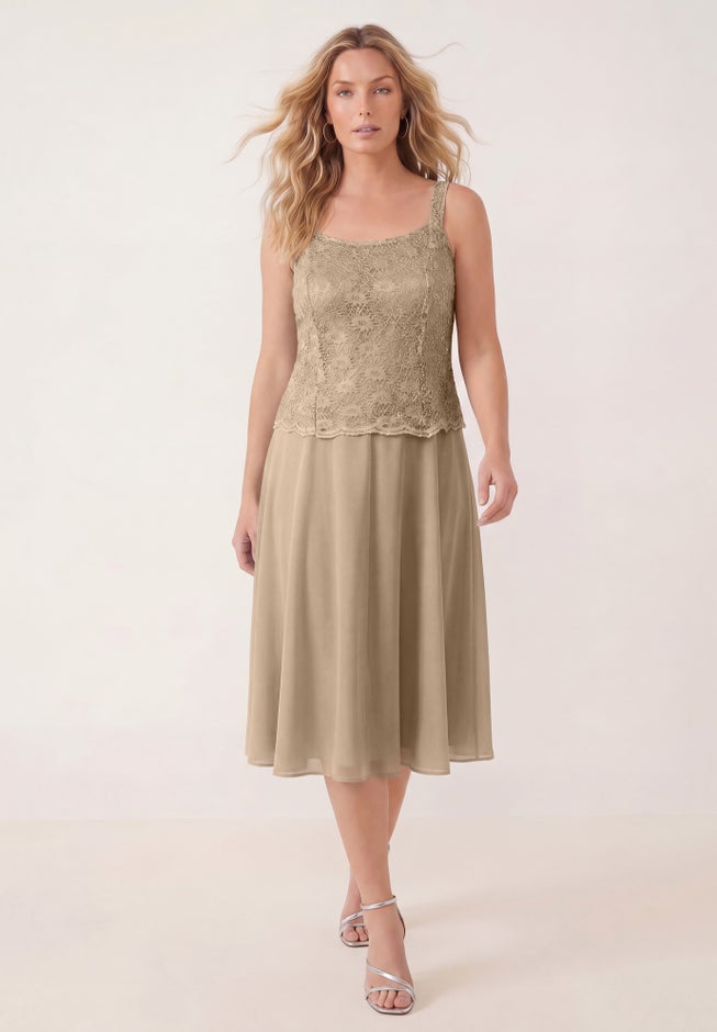 Glitter & Lace Jacket Dress Set image number 1