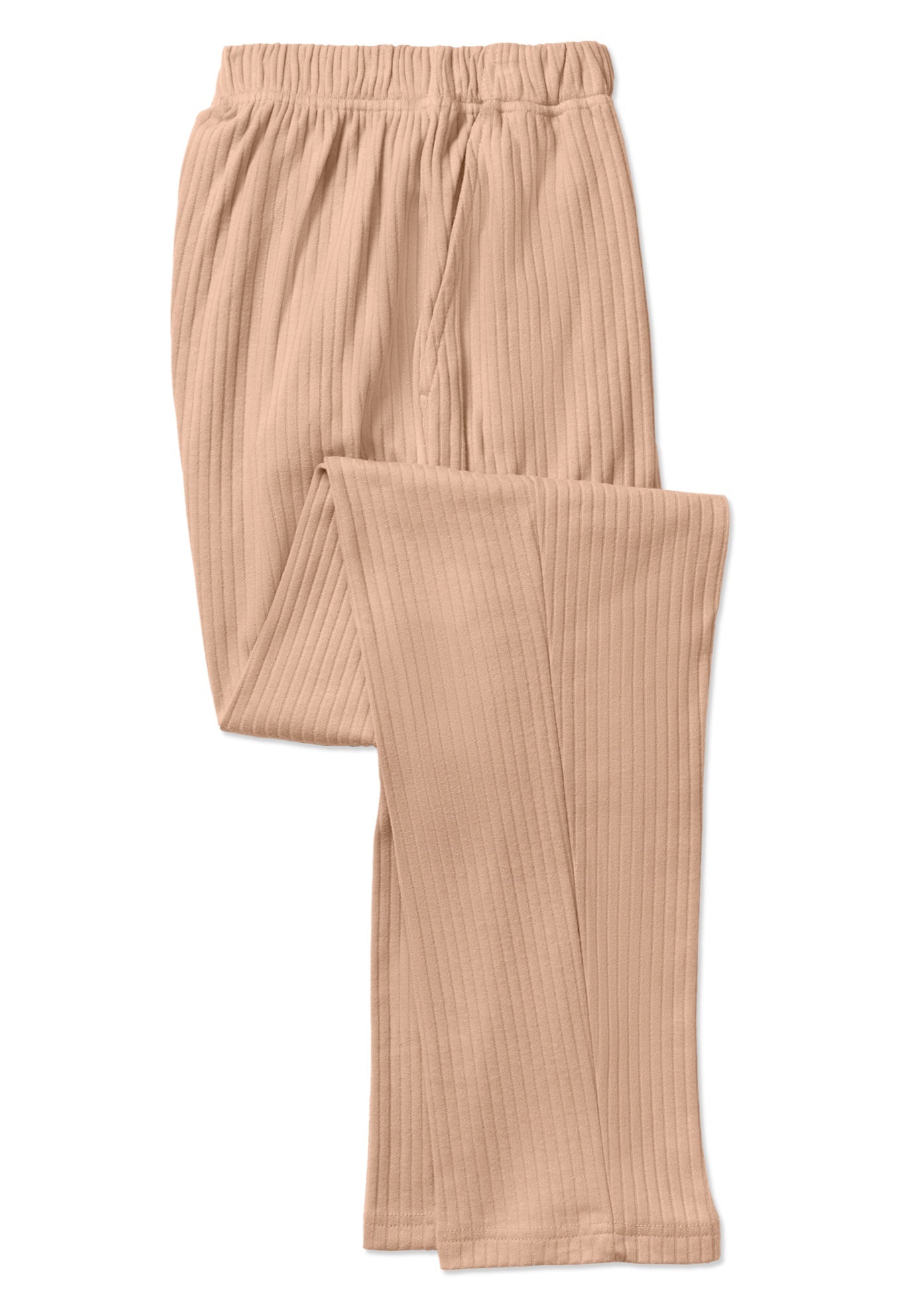 7-Day Knit Ribbed Straight-Leg Pull-On Pants image number 3