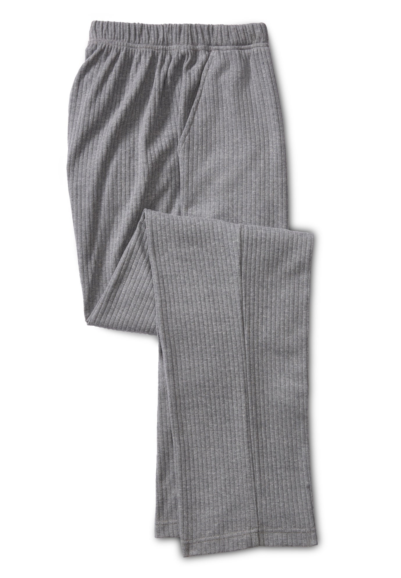 7-Day Knit Ribbed Straight-Leg Pull-On Pants image number 3