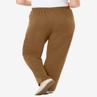 7-Day Knit Ribbed Straight-Leg Pull-On Pants image number null