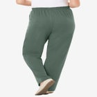 7-Day Knit Ribbed Straight-Leg Pull-On Pants image number null