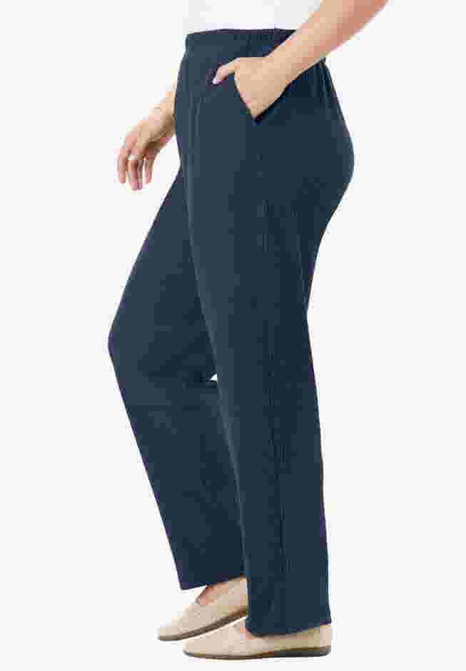 7-Day Knit Ribbed Straight Leg Pant image number 2