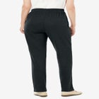 7-Day Knit Ribbed Straight-Leg Pull-On Pants image number null