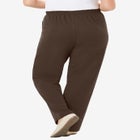 7-Day Knit Ribbed Straight-Leg Pull-On Pants image number null