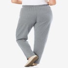 7-Day Knit Ribbed Straight-Leg Pull-On Pants image number null