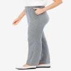 7-Day Knit Ribbed Straight-Leg Pull-On Pants image number null