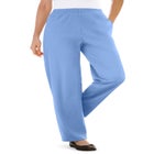 7-Day Knit Ribbed Straight-Leg Pull-On Pants image number null