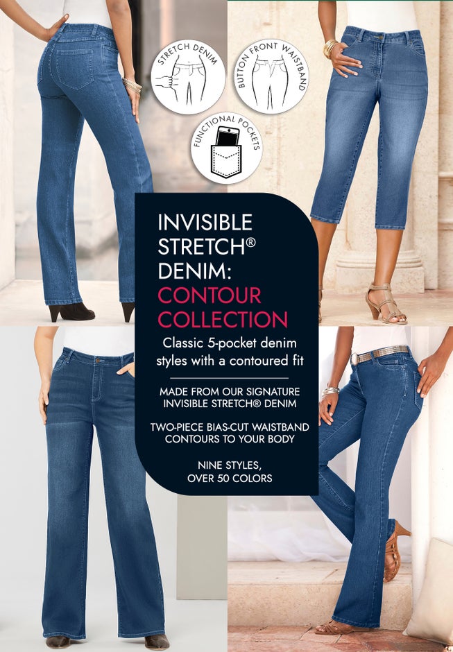 Plus Size Classic Stretch Wide Leg Jean image number 3