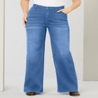 Plus Size Classic Stretch Wide Leg Jean image number null