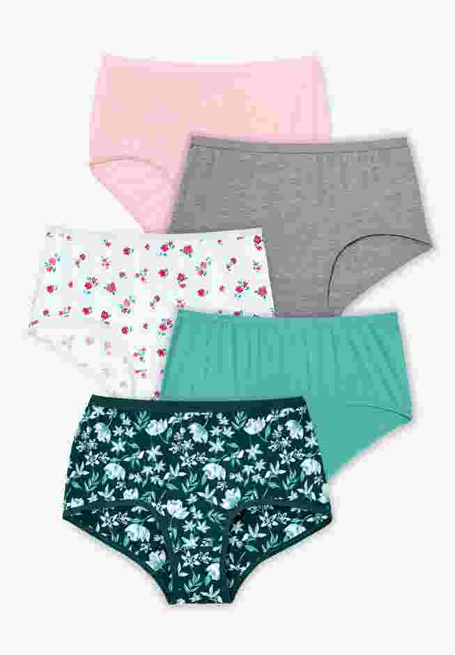 Full Coverage Stretch Cotton Brief 5-Pack image number 0
