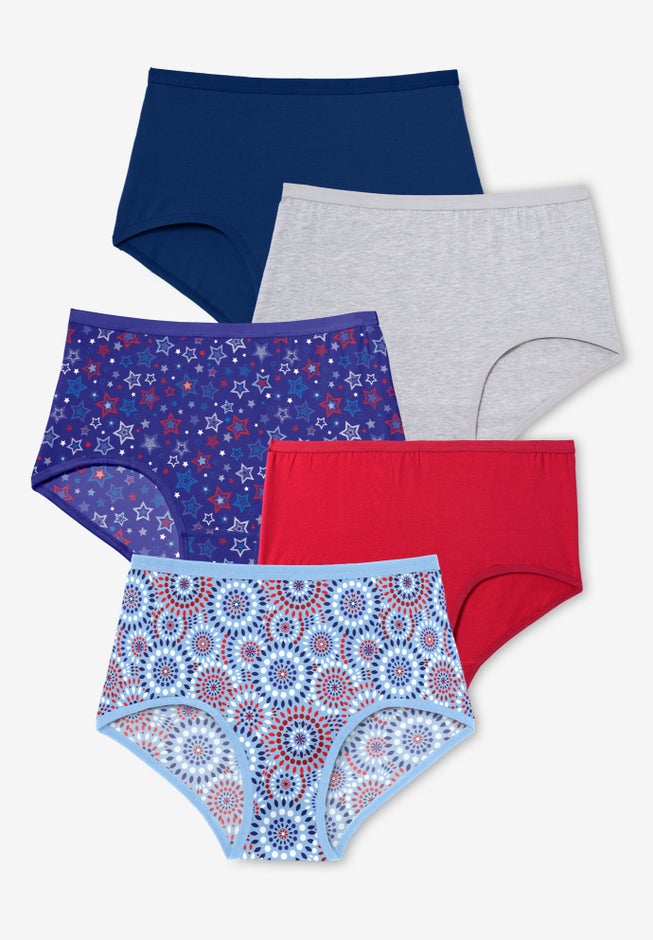 Full Coverage Stretch Cotton Brief 5-Pack image number 0