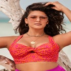 Bra Sized Twist Front Longline Underwire Bikini Top image number null