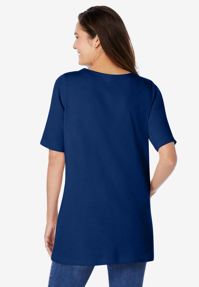 7-Day Embroidered Layered-Look Tunic image number 1