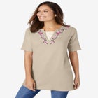 7-Day Embroidered Layered-Look Tunic image number null