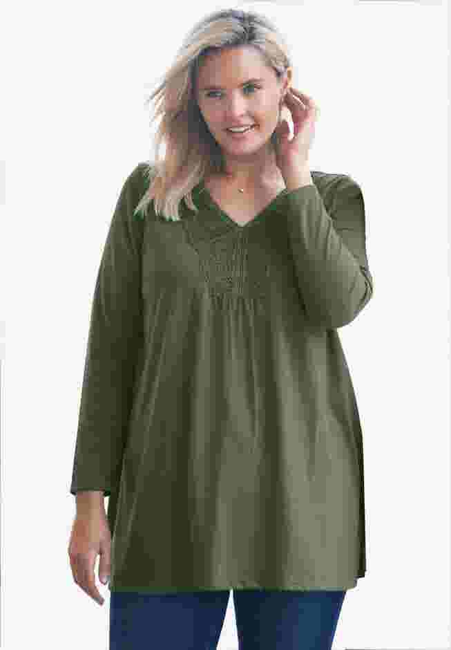 Crochet Trim Tunic image number 0