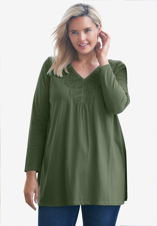 Crochet Trim Tunic image number null