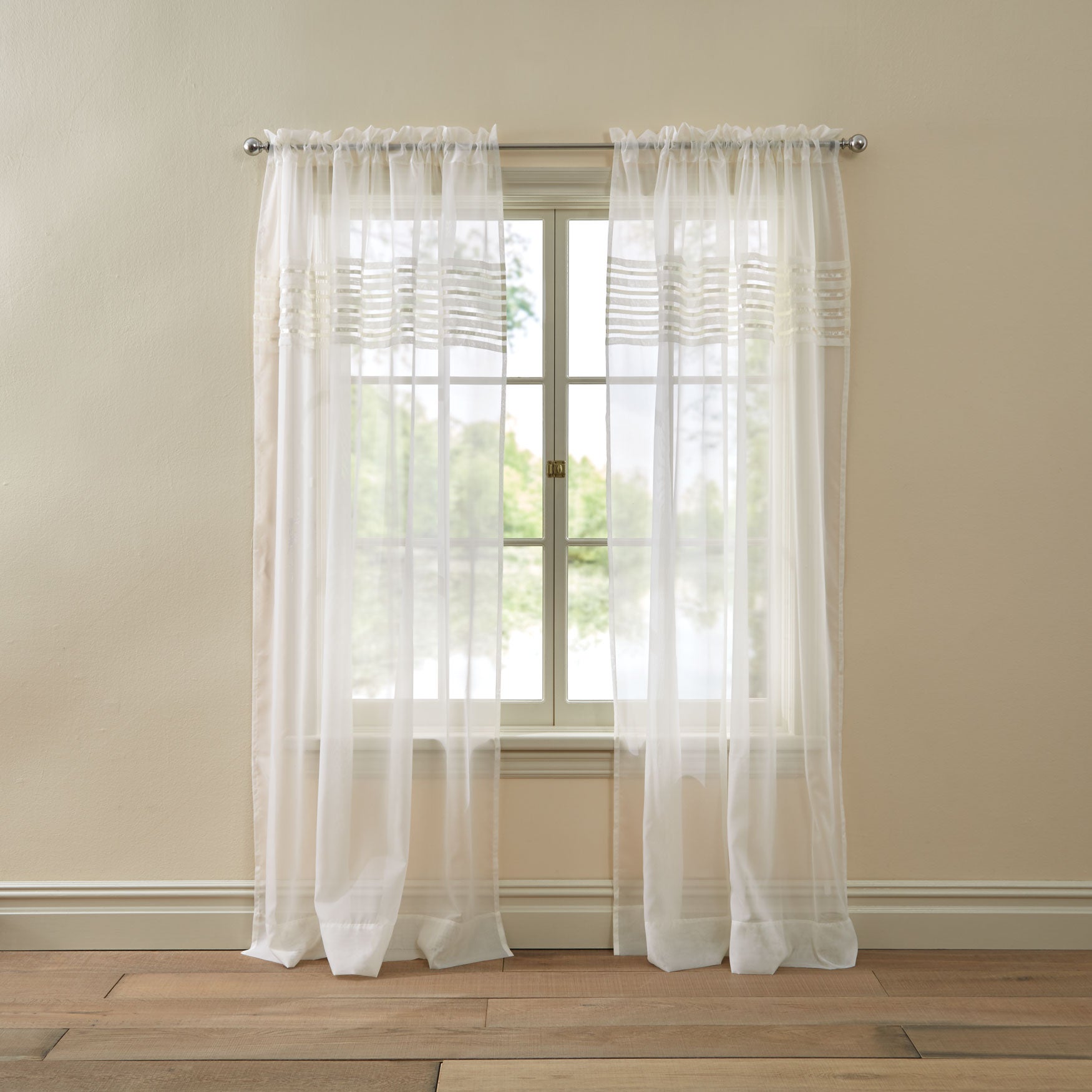 BH Studio Sheer Voile Pleated Rod-Pocket Panel image number 0