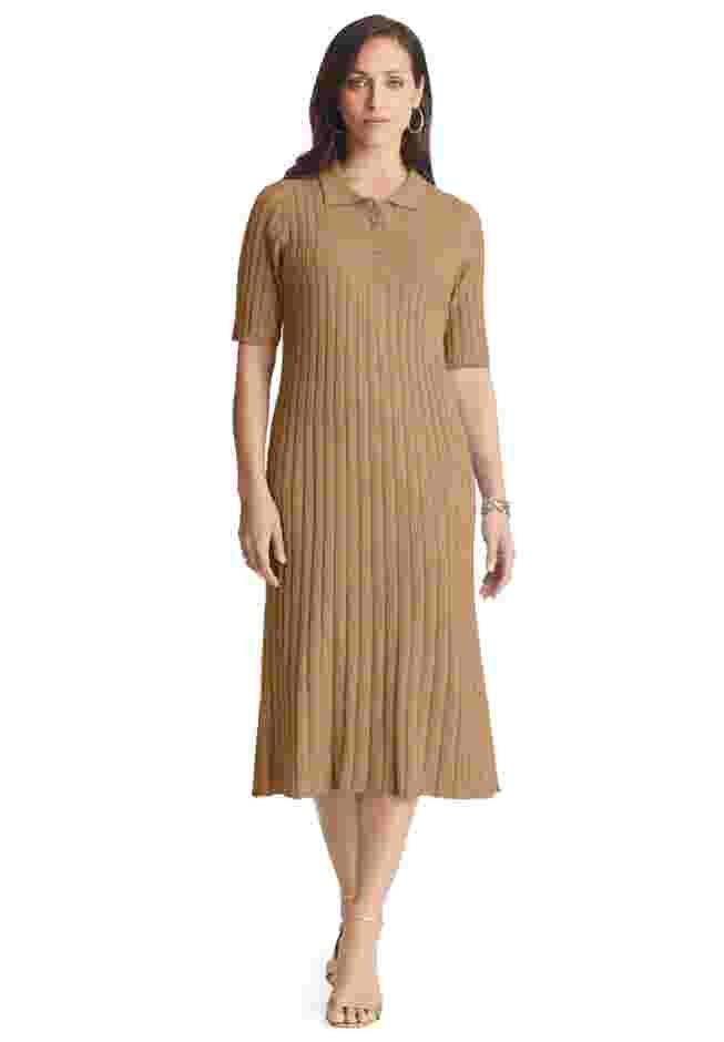Ribbed Henley Dress image number 0