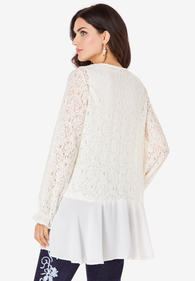 Lace & Georgette Swing Tunic image number 2