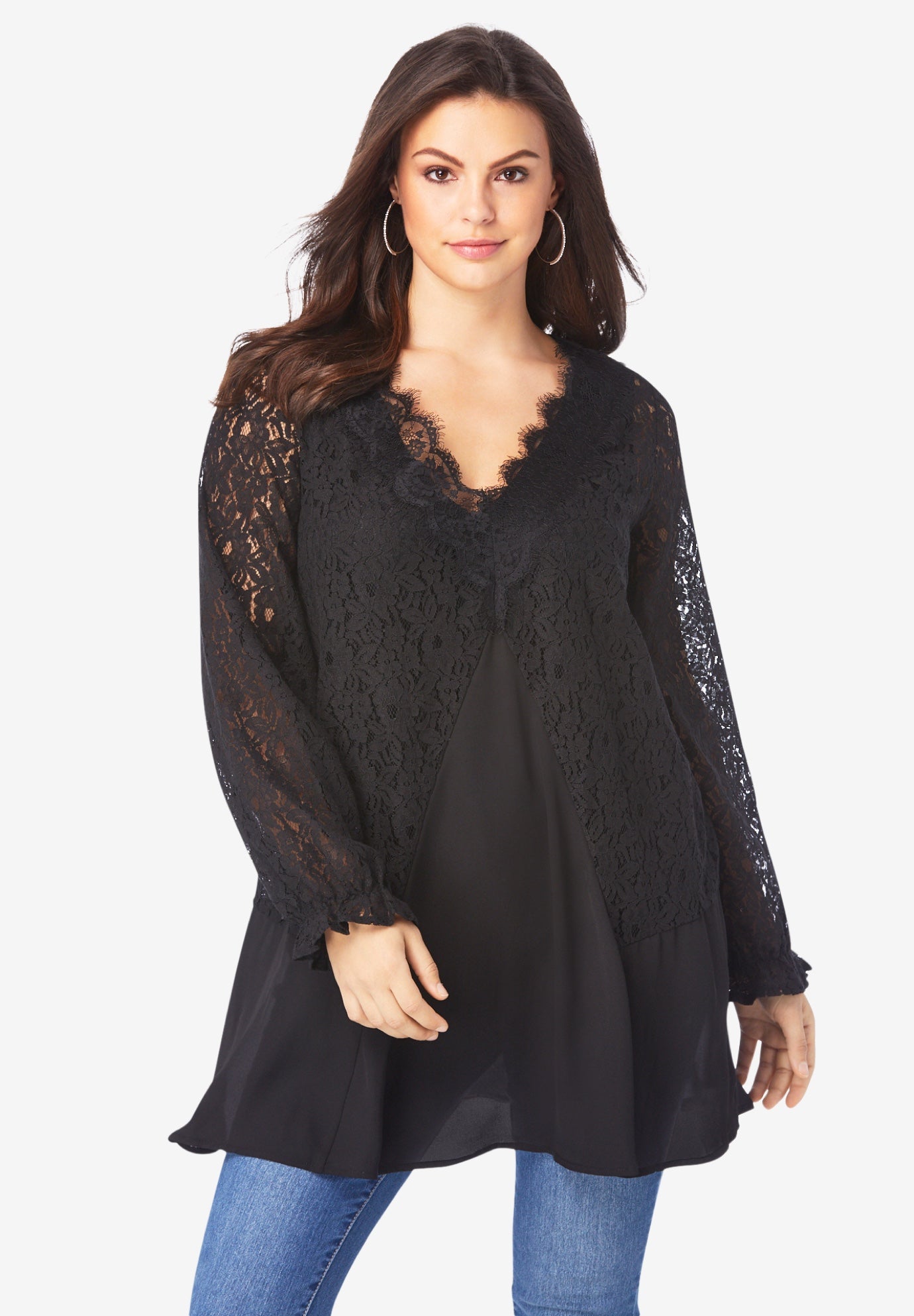 Lace & Georgette Swing Tunic image number 1