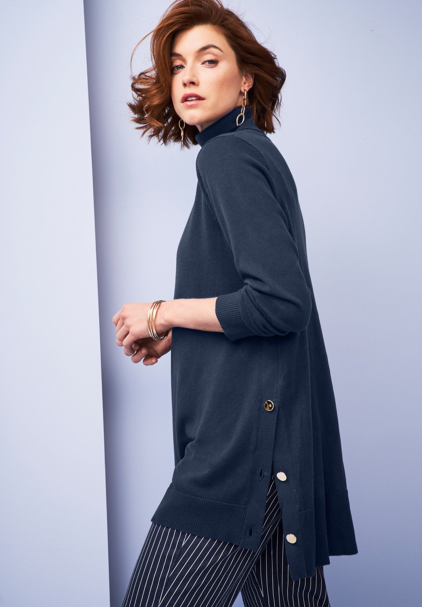 Side Button Turtleneck image number 0