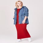 Sleeveless Knit Maxi Dress image number null