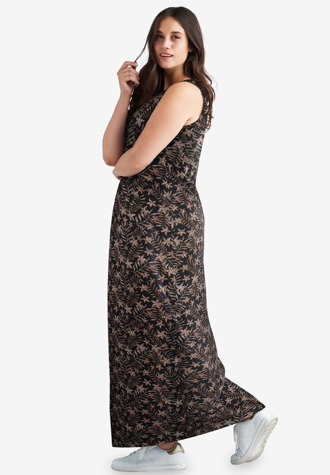 Sleeveless Knit Maxi Dress image number 1