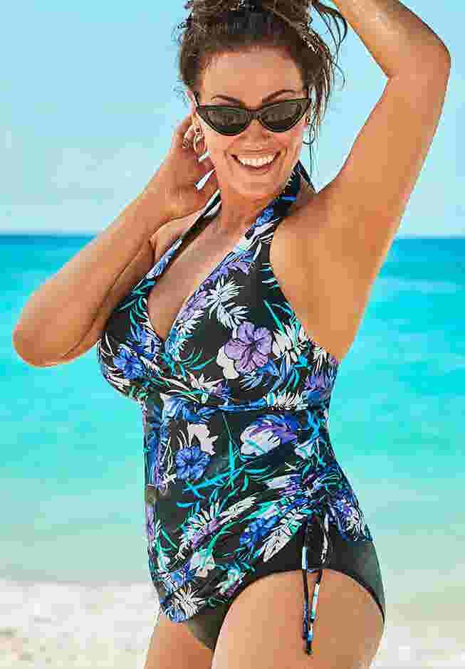 Adjustable Underwire Tankini Top image number 5
