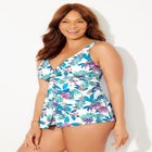 V-Neck Twist Tankini Top image number null