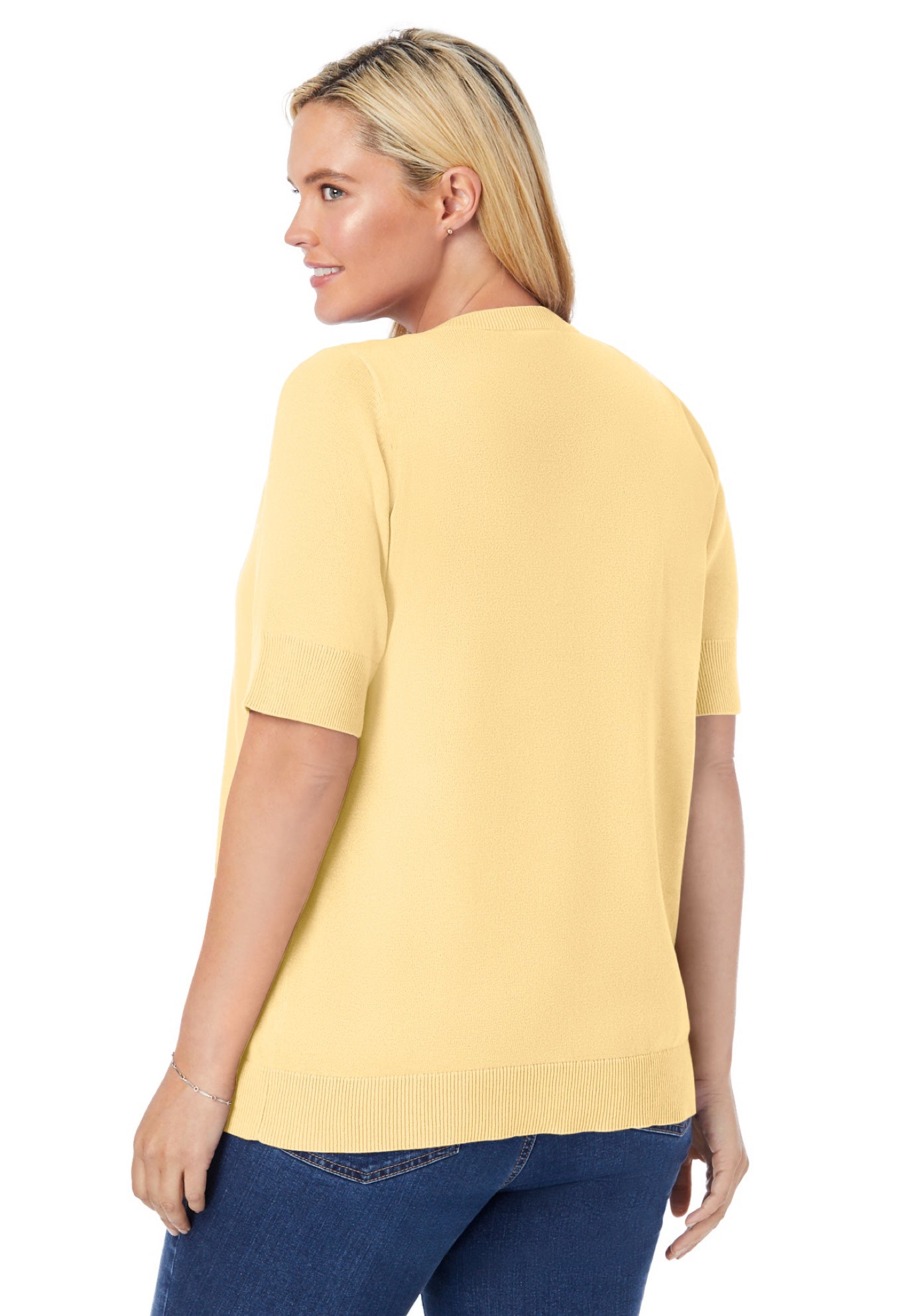 Perfect Elbow-Length Sleeve Cardigan Sweater image number 3