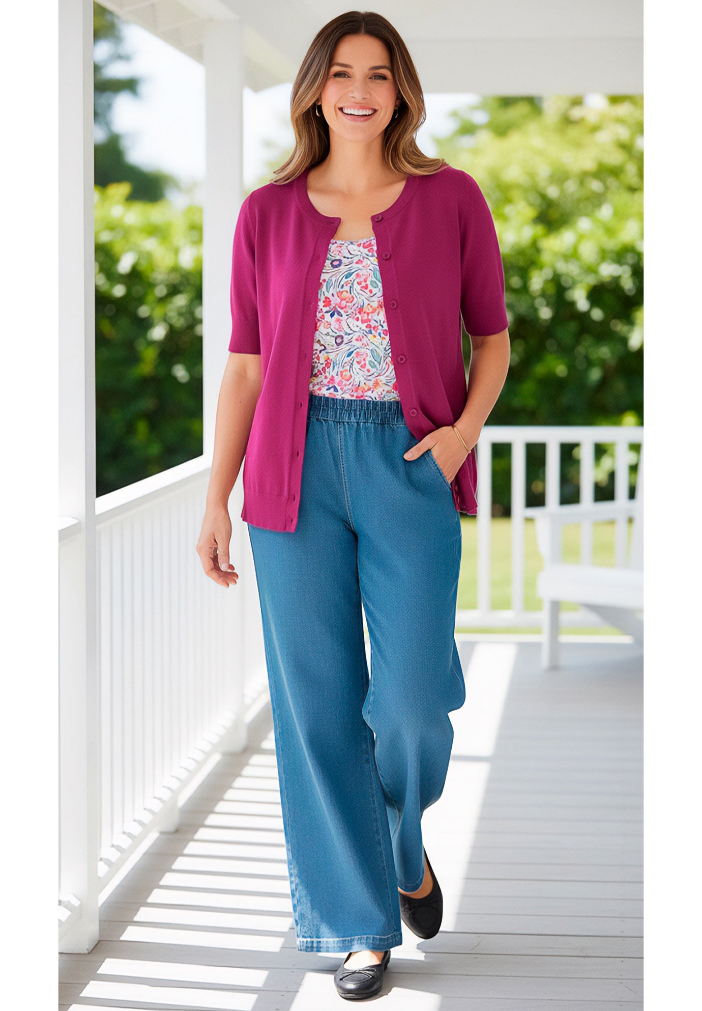 Perfect Elbow-Length Sleeve Cardigan Sweater image number 0