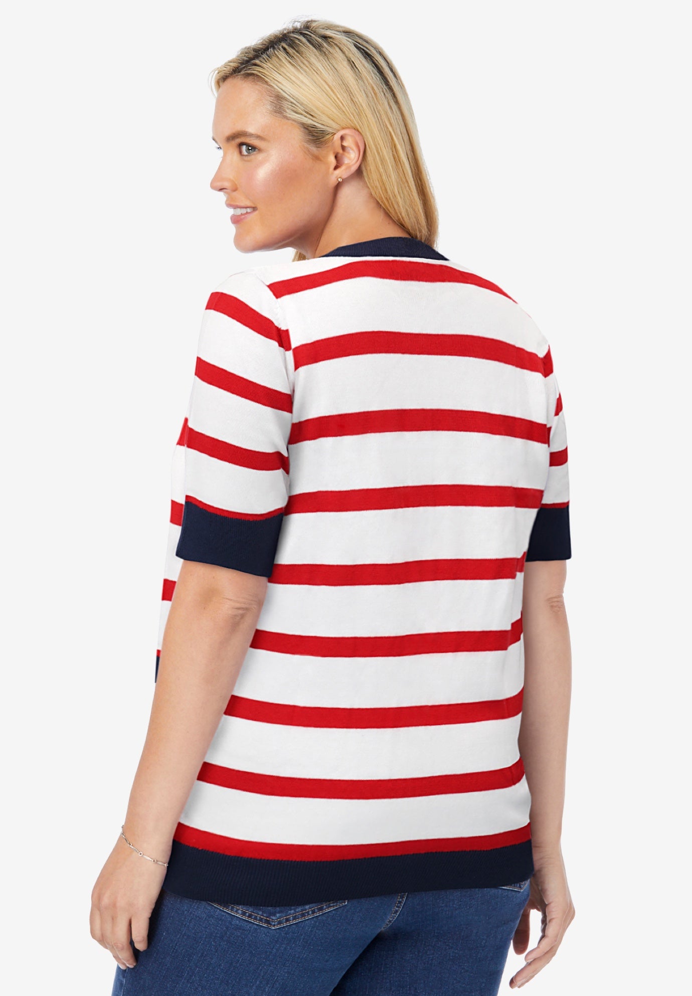 Perfect Elbow-Length Sleeve Cardigan Sweater image number 1