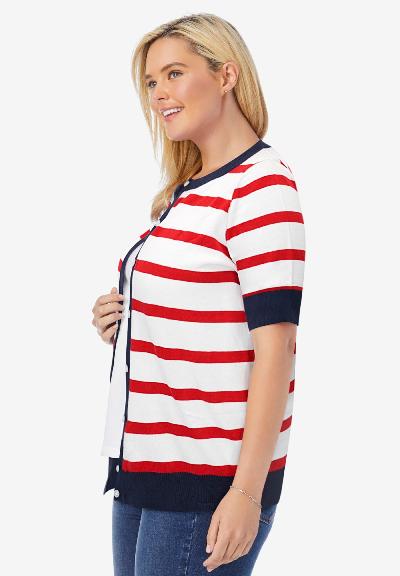 Perfect Elbow-Length Sleeve Cardigan Sweater image number 2