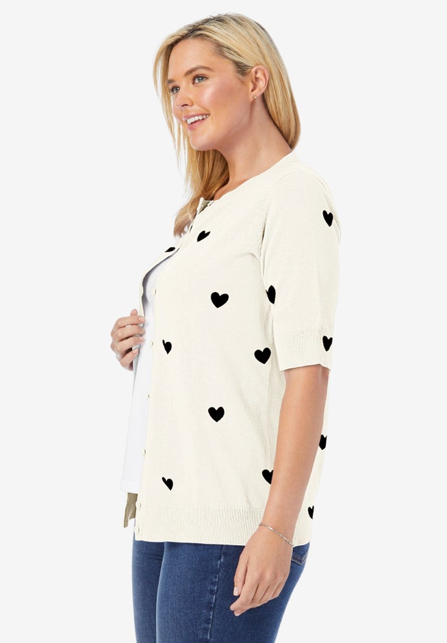 Perfect Elbow-Length Sleeve Cardigan Sweater image number 3