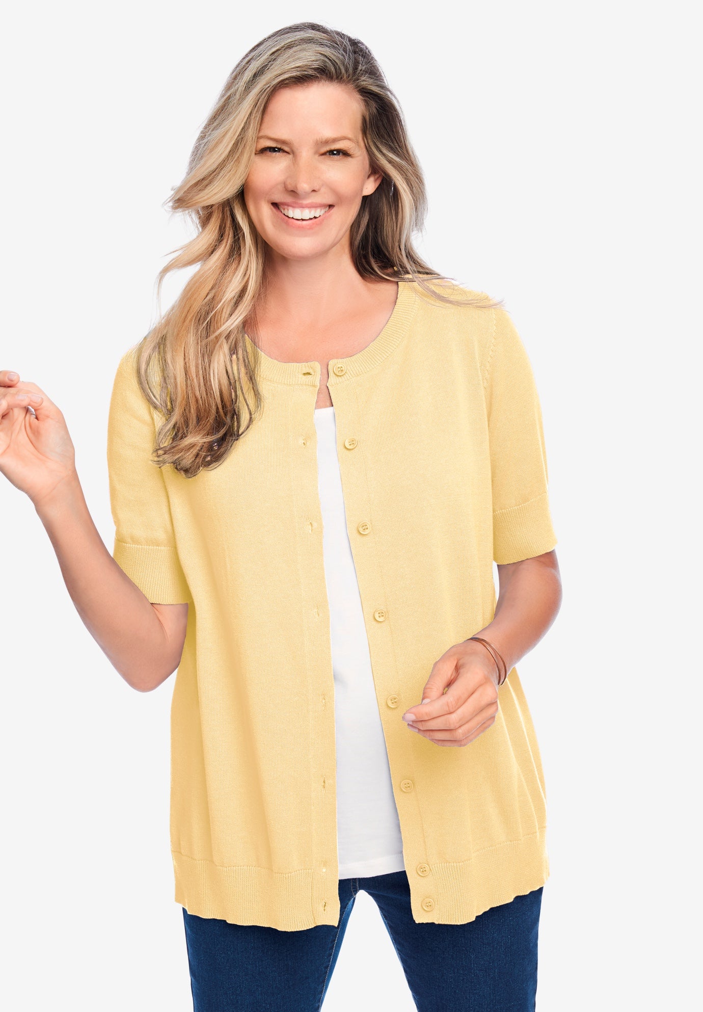 Perfect Elbow-Length Sleeve Cardigan Sweater image number 0