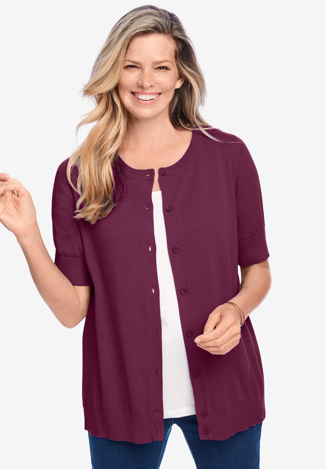 Perfect Elbow-Length Sleeve Cardigan Sweater image number 0