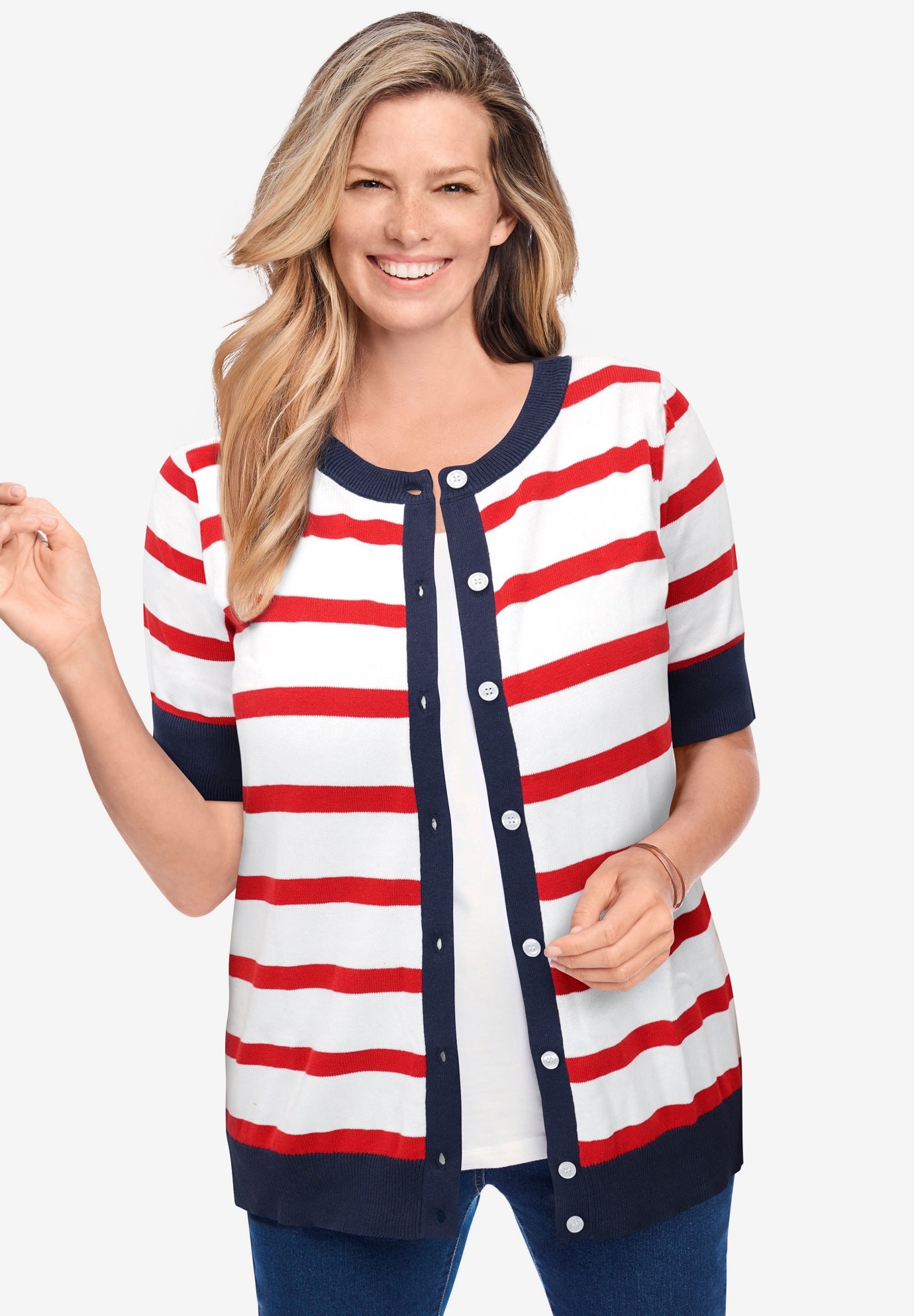 Perfect Elbow-Length Sleeve Cardigan Sweater image number 0