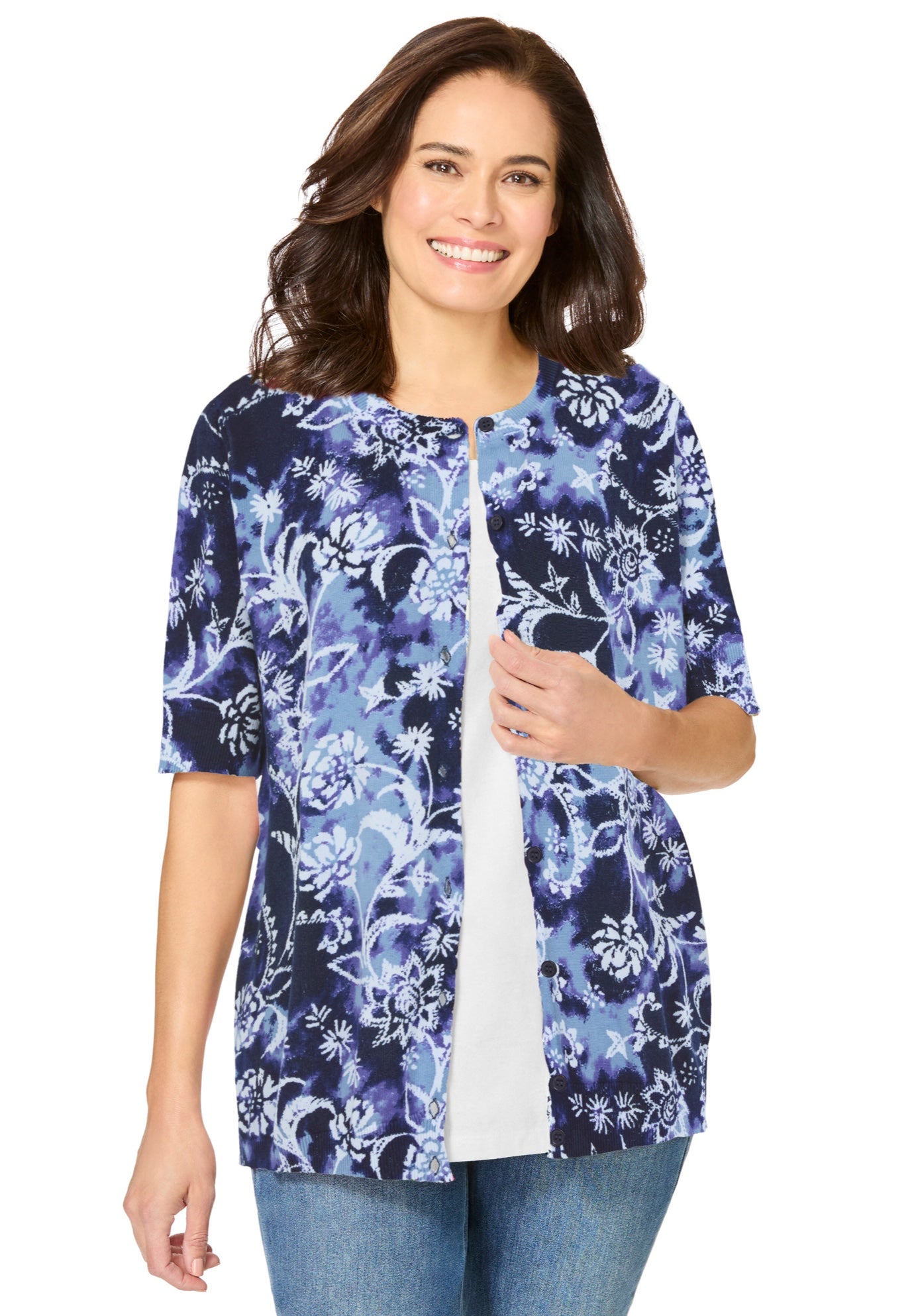 Perfect Elbow-Length Sleeve Cardigan Sweater image number 0