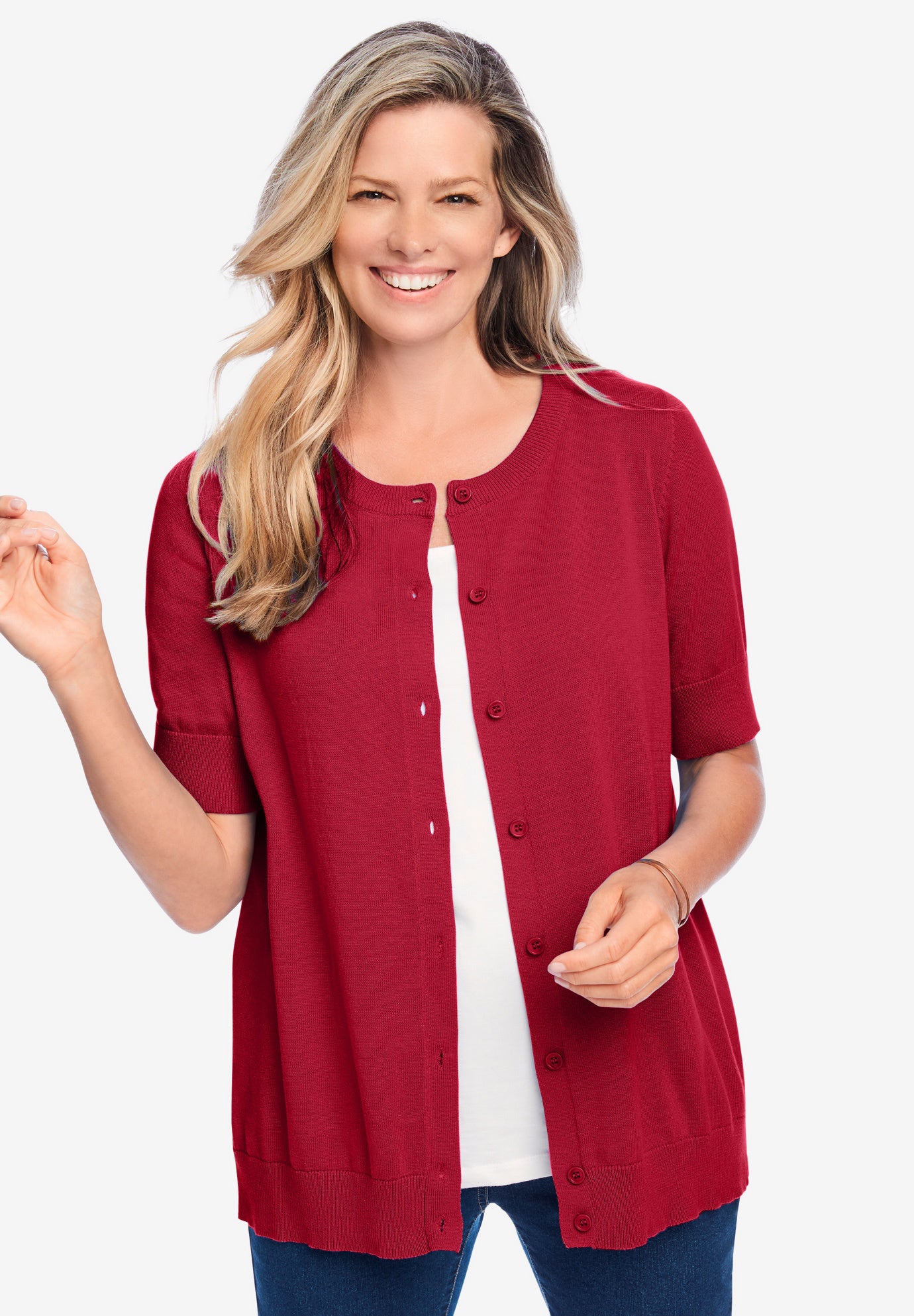 Perfect Elbow-Length Sleeve Cardigan Sweater image number 0