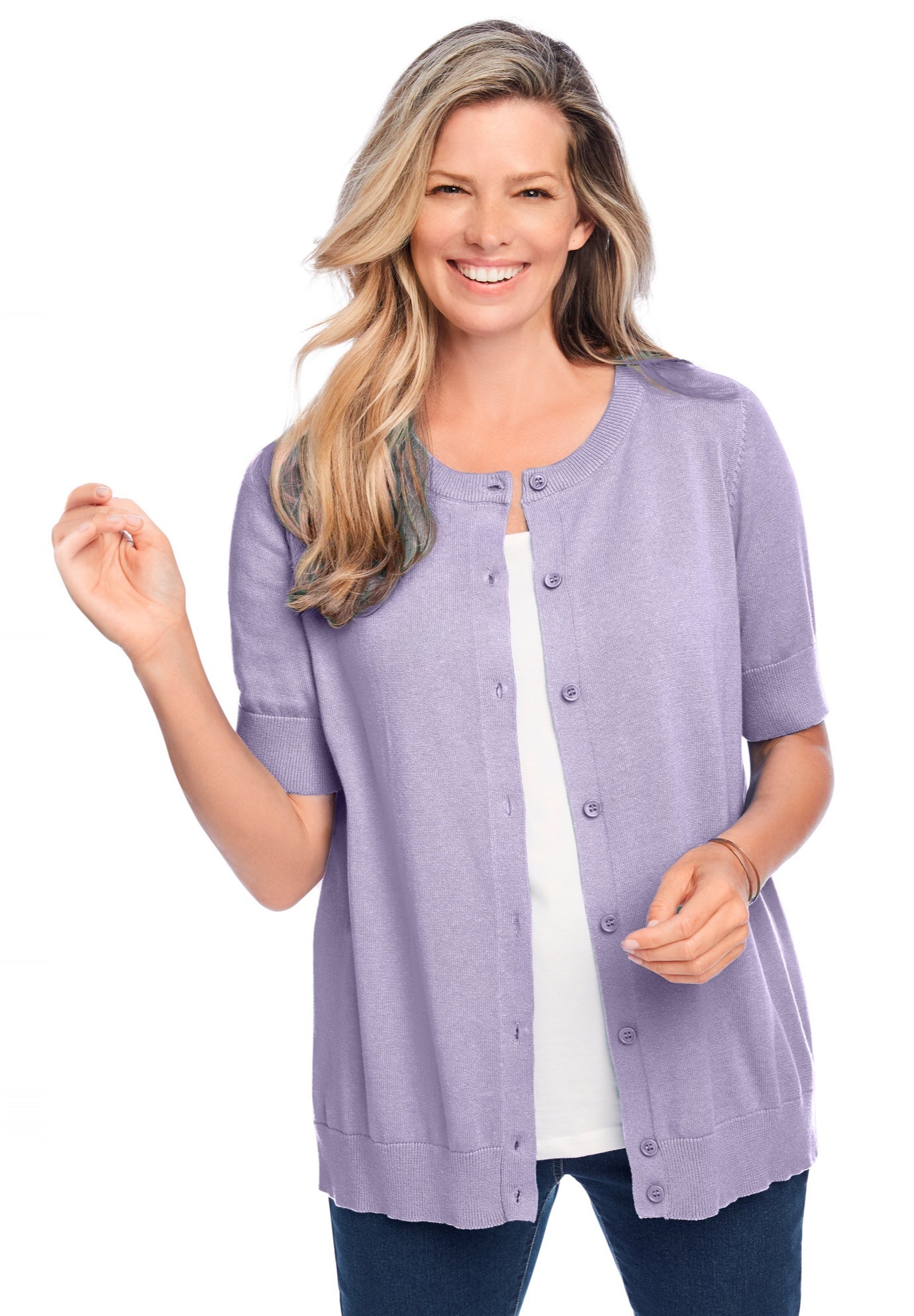 Perfect Elbow-Length Sleeve Cardigan Sweater image number 0