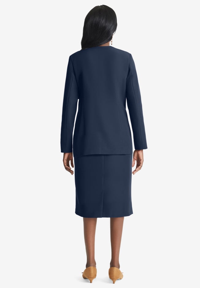 2-Piece Wrap Jacket Skirt Suit image number 1
