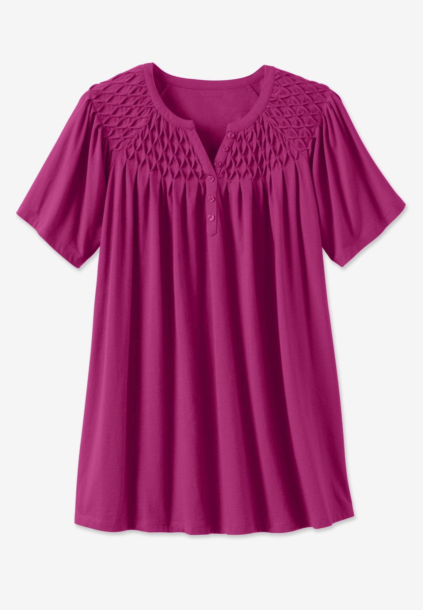Smocked Split Neck Tunic image number 4